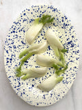 Hot Pottery blueberry splatter serving platter, imported from the UK