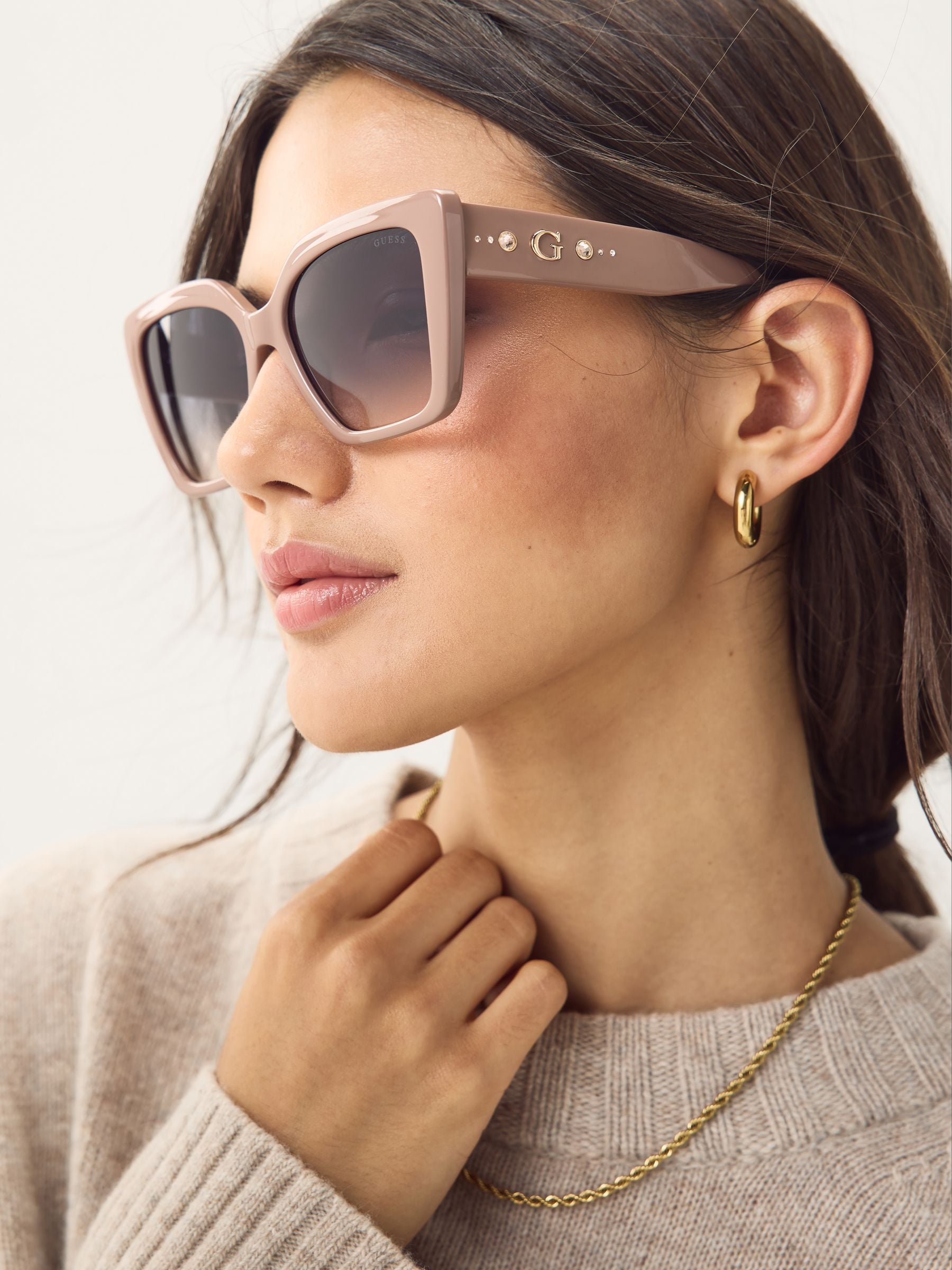 Guess natural butterfly sunglasses with crystal stones, imported from the UK