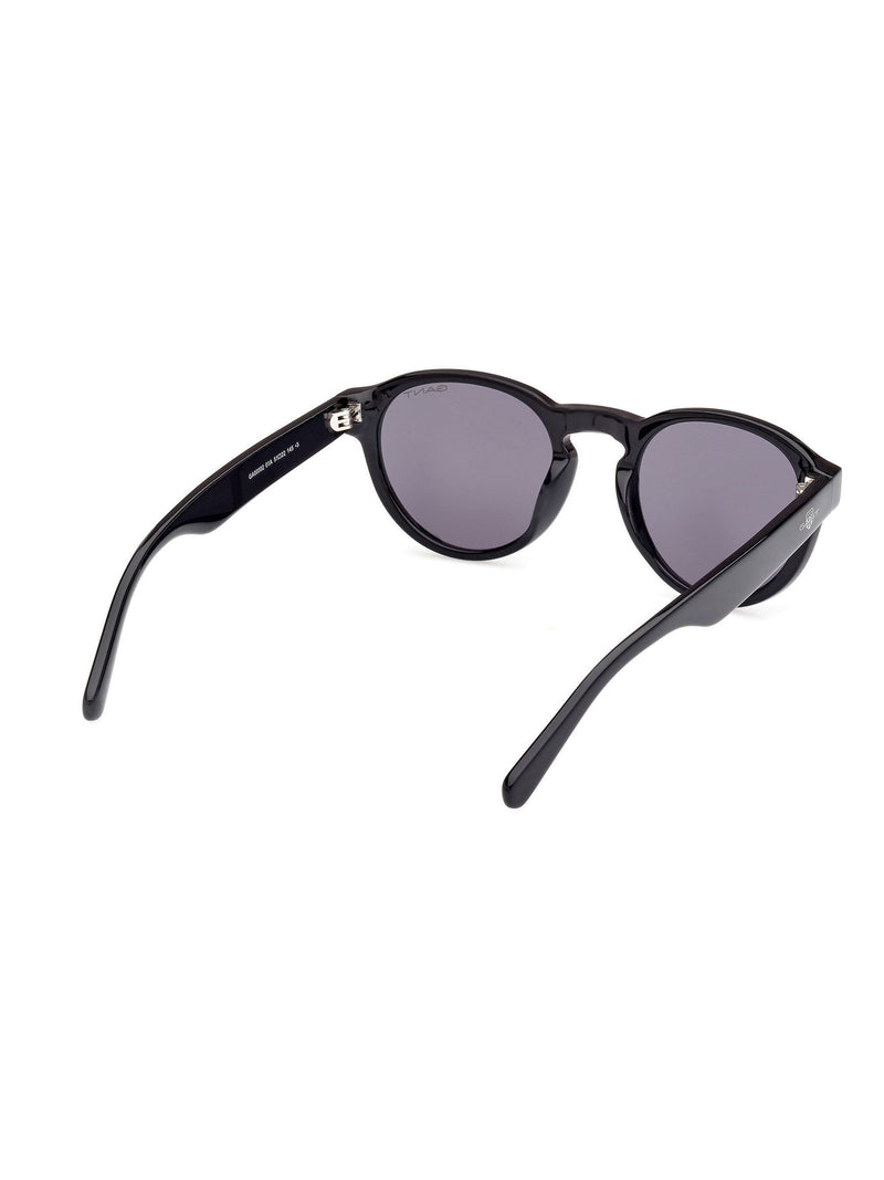 GANT round shiny black sunglasses, UK version