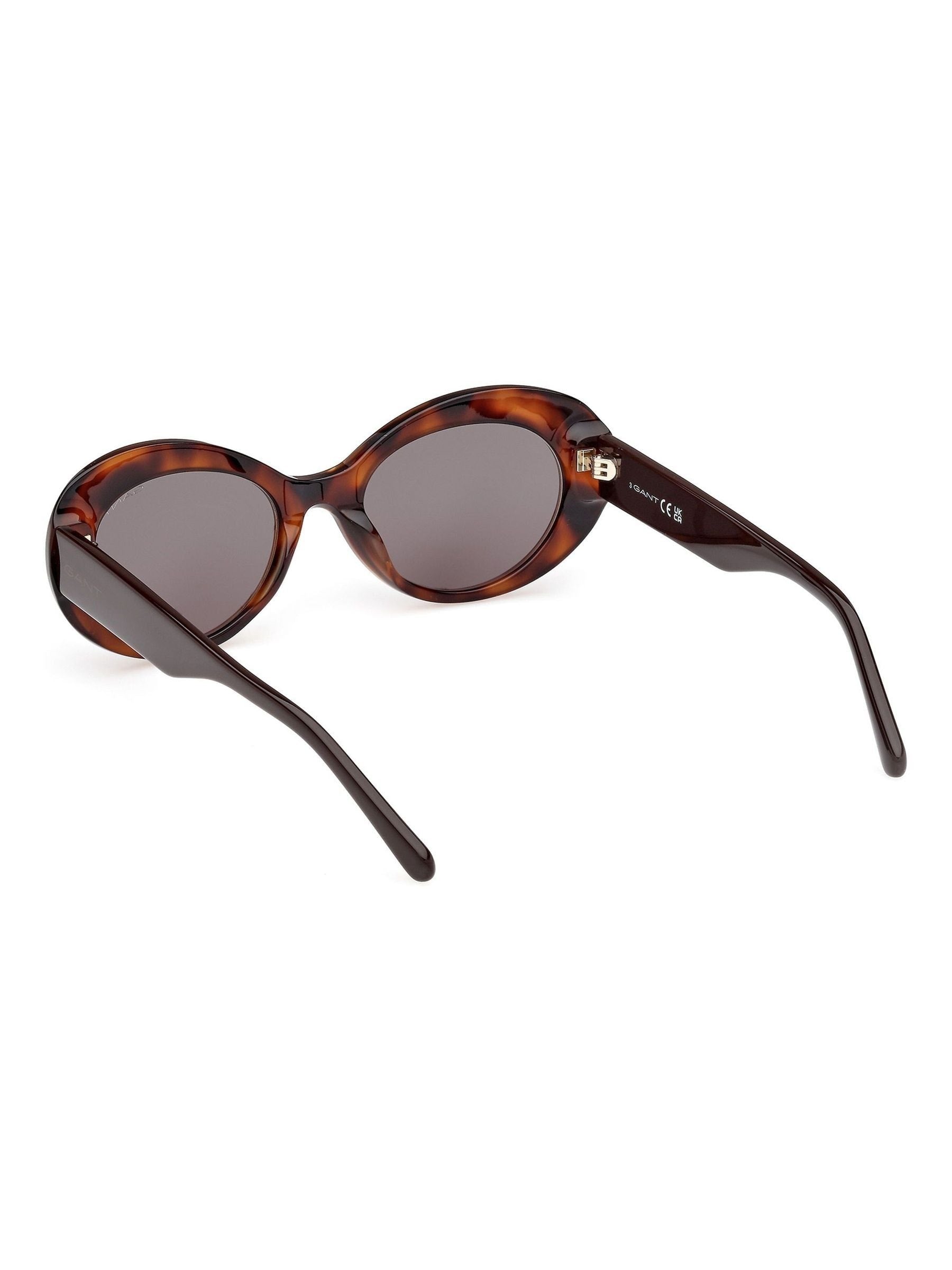 GANT brown oval sunglasses in Dark Havana - British product