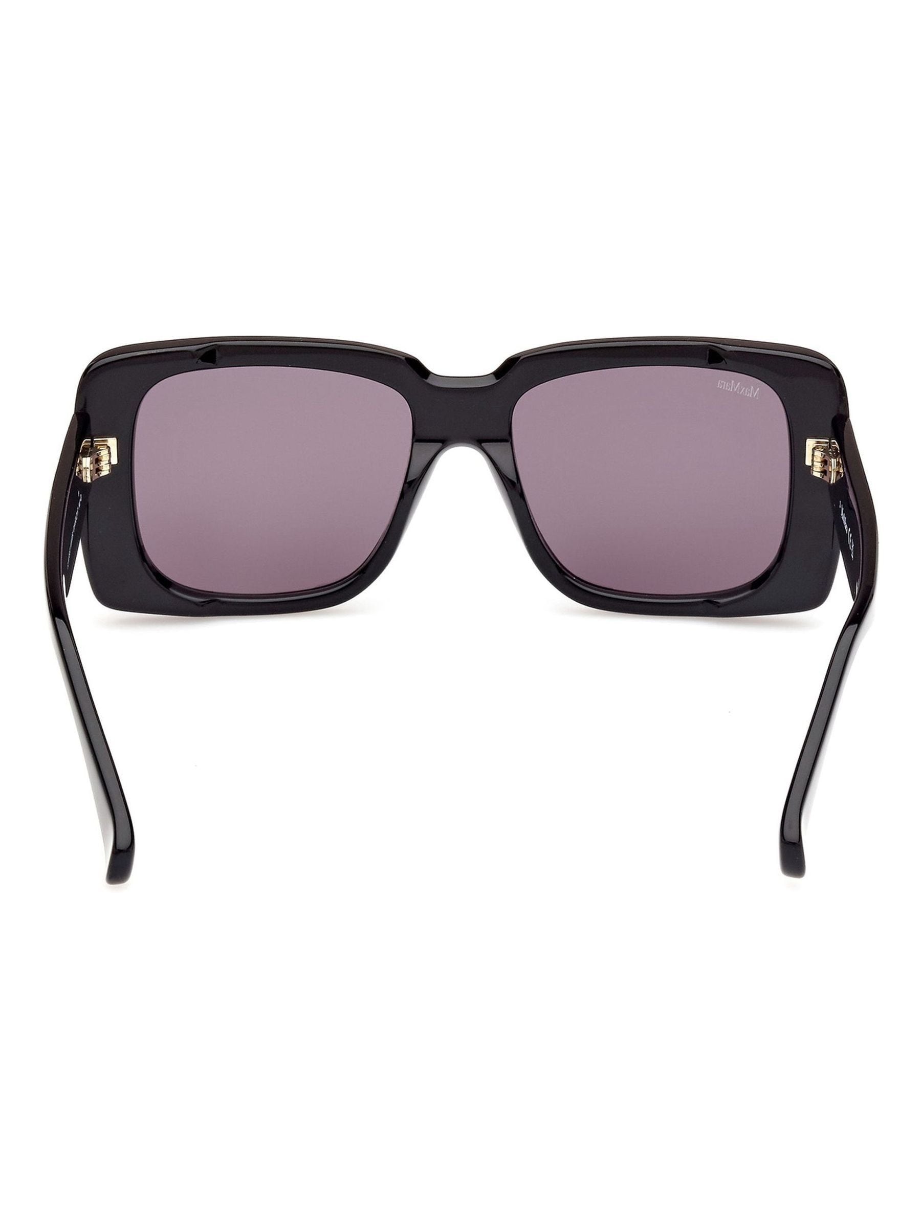 Max Mara black square shiny sunglasses, UK version