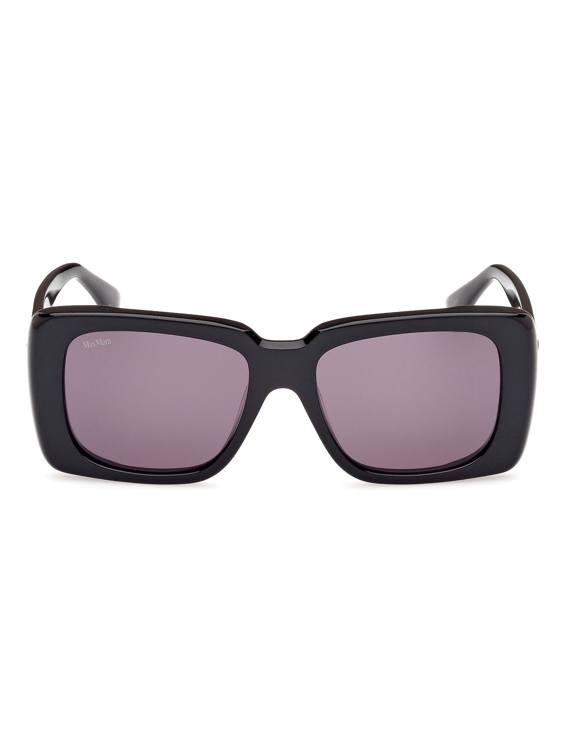 Max Mara black square shiny sunglasses, UK version