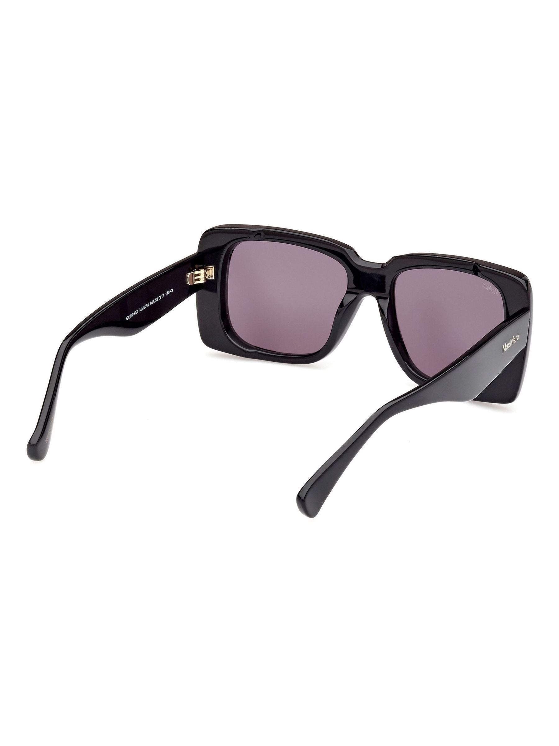 Max Mara black square shiny sunglasses, UK version