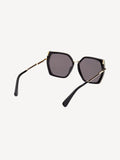 Max Mara black square sunglasses with acetate and metal, UK version