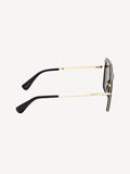 Max Mara black square sunglasses with acetate and metal, UK version