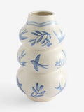Blue coastal ceramic vase 26.5cm, imported from the UK
