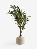 Faux olive tree ceramic pot with lights, imported from the UK