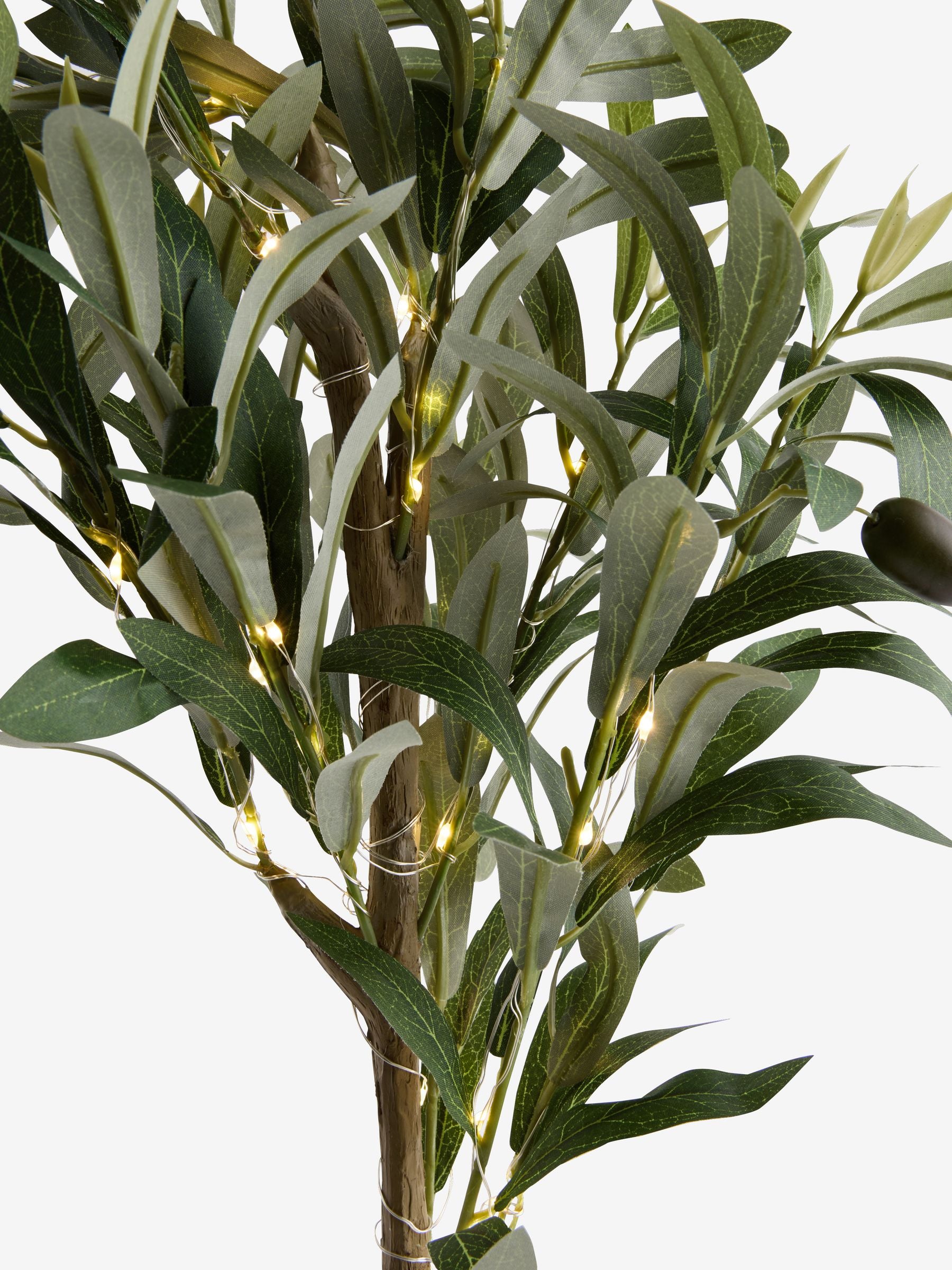 Faux olive tree ceramic pot with lights, imported from the UK