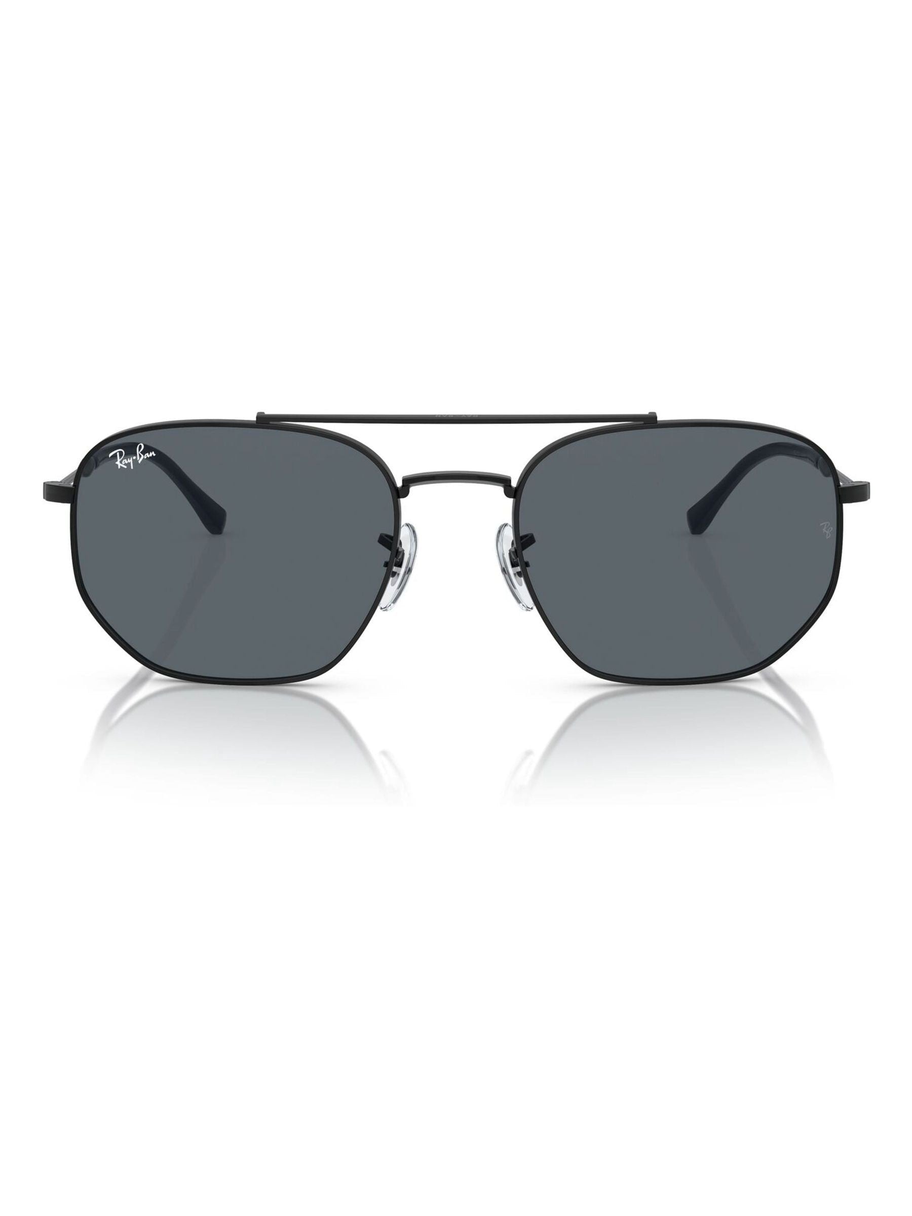 Ray-Ban black irregular sunglasses with blue lenses - British product
