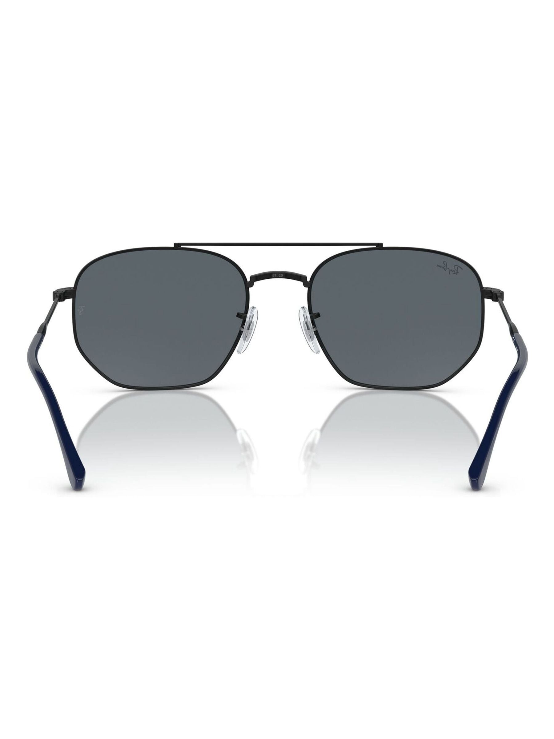 Ray-Ban black irregular sunglasses with blue lenses - British product