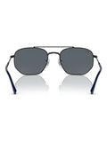Ray-Ban black irregular sunglasses with blue lenses - British product