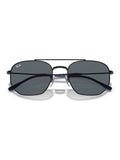 Ray-Ban black irregular sunglasses with blue lenses - British product