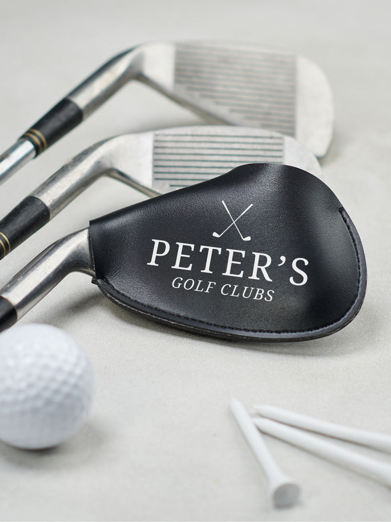 Oakdene personalised faux leather golf club cover - British product