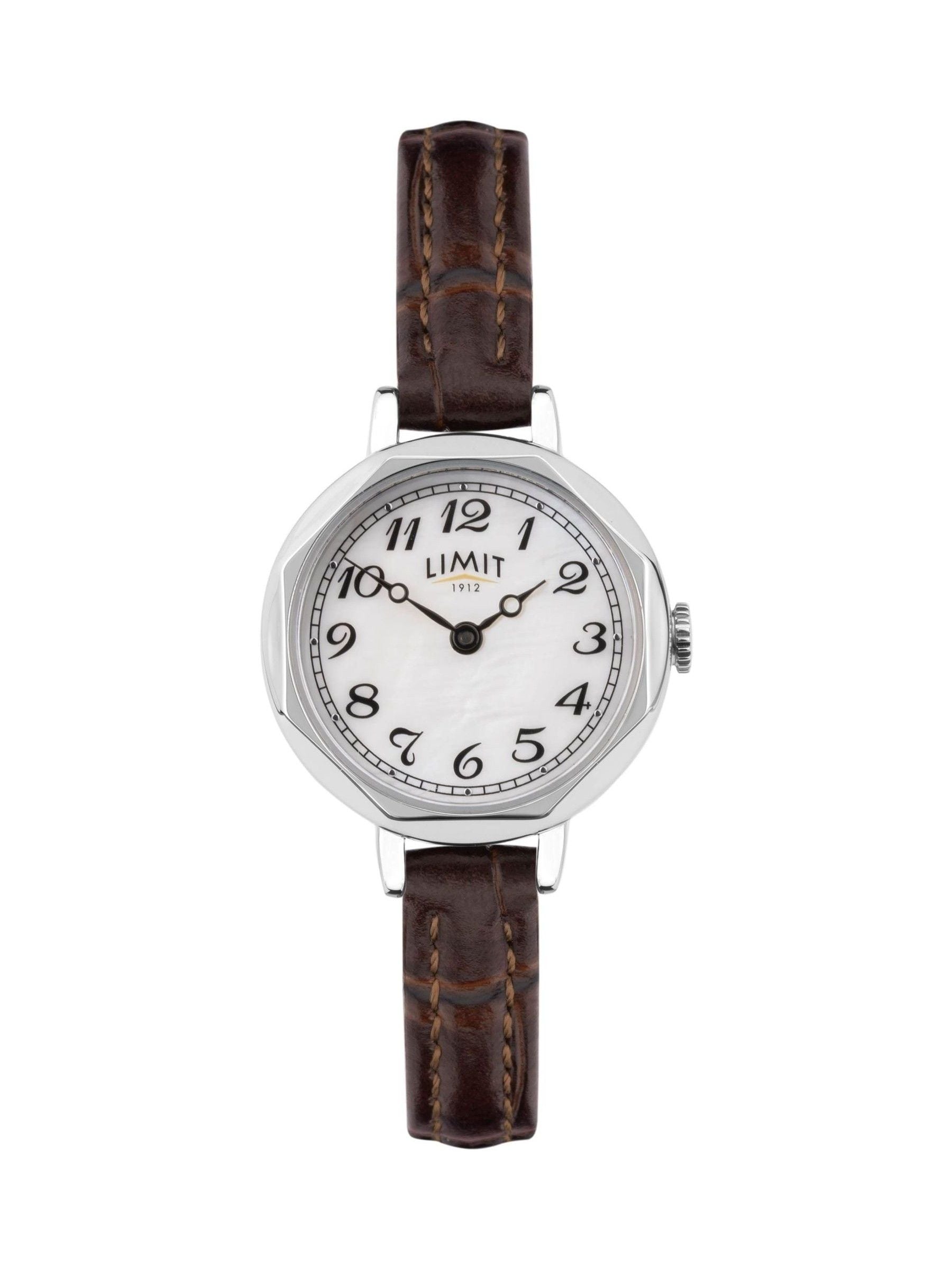 Hexagonal Analogue Watch Brown 26mm, UK version