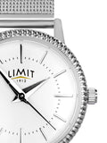 Limit Classic 28mm Womens Round Silver Analogue Watch with Silver Mesh Strap
