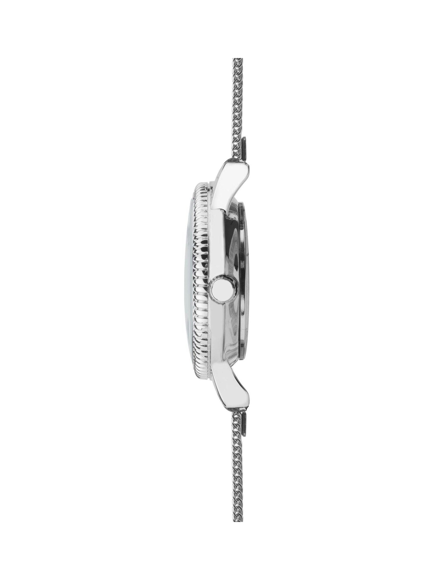 Limit Classic 28mm Womens Round Silver Analogue Watch with Silver Mesh Strap