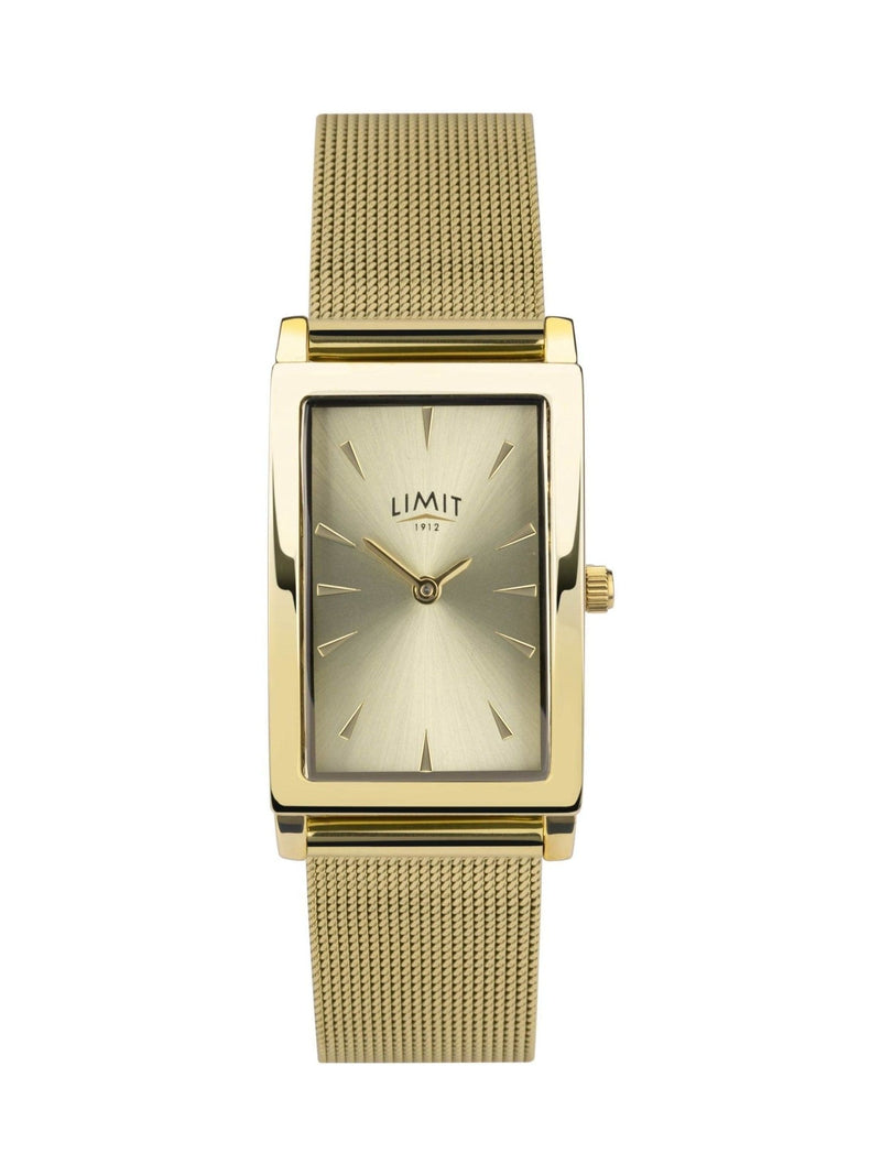 Limit Gold Tone Rectangular Analogue Watch 23mm, UK version