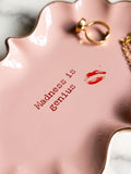 Rockett St George pink Marilyn Monroe trinket tray 13cm width - British product