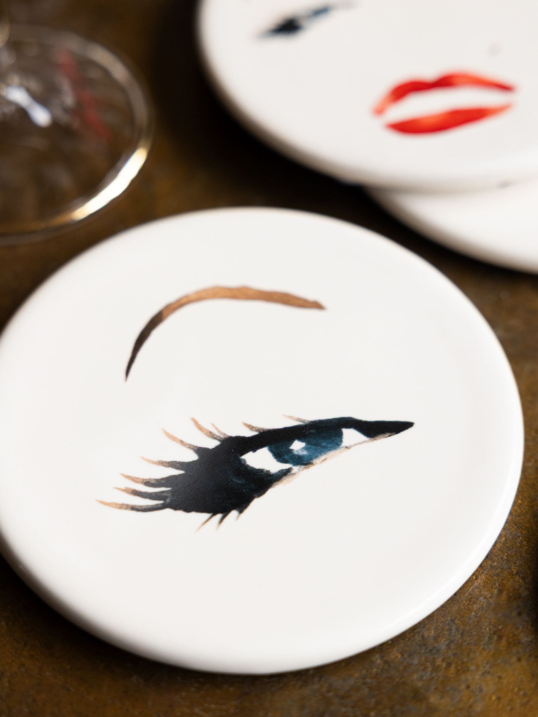 Rockett St George Marilyn Monroe cream ceramic coasters set, UK version