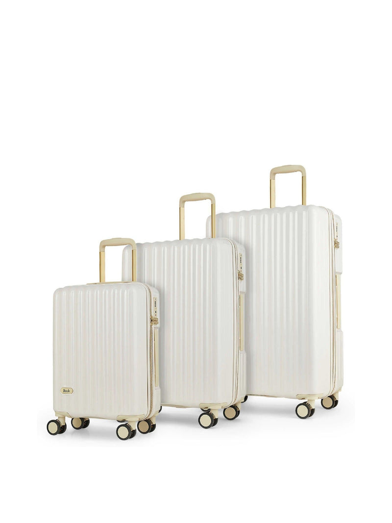 Rock Luggage Cream Primrose Suitcases Set 3 Piece