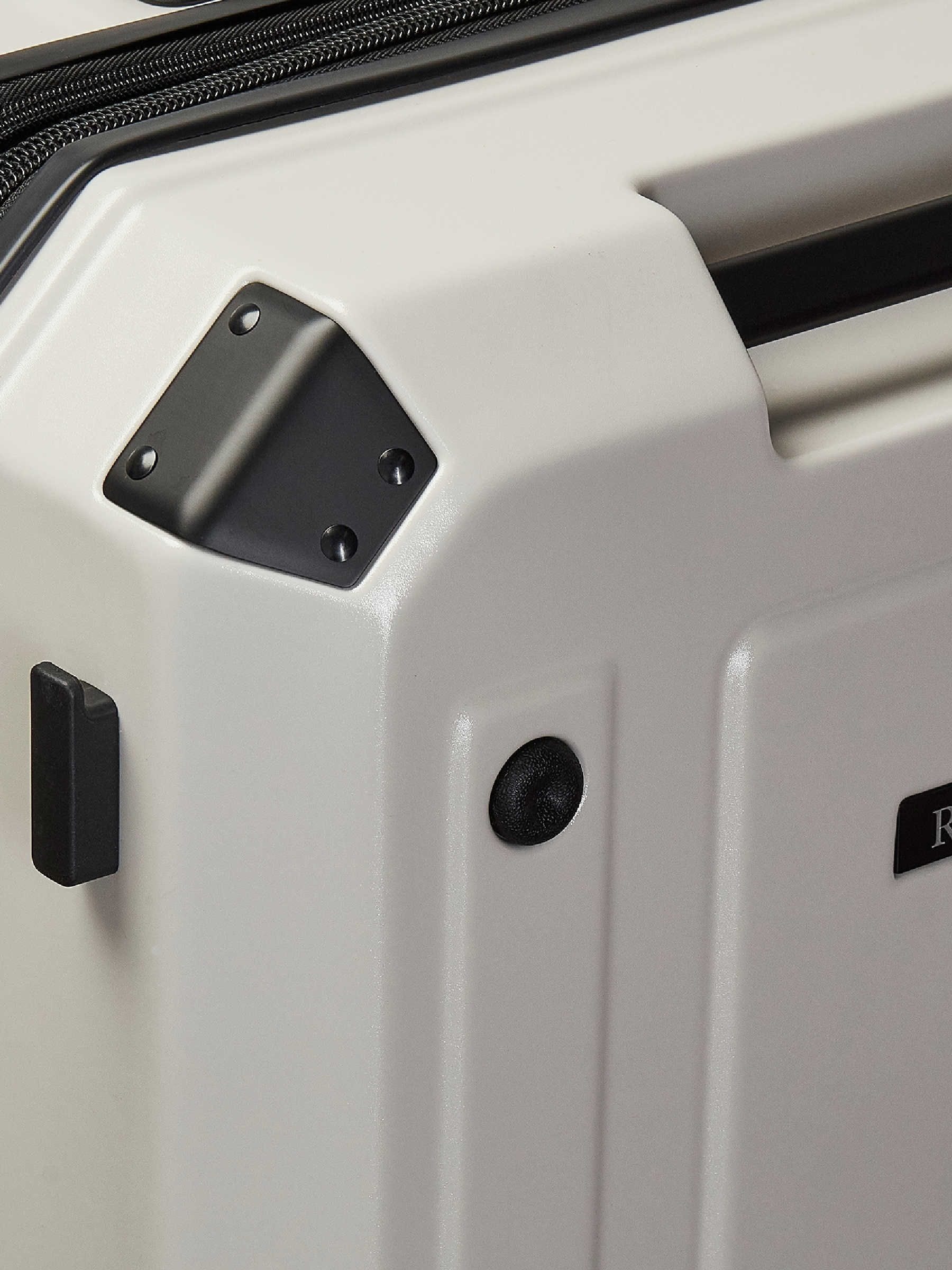 Rock Luggage white medium Alpine suitcase, imported from the UK