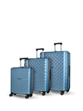 Rock Luggage Blue Maya Suitcases Set 3 Piece