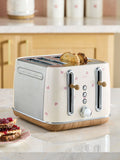 Cream With Pink Hearts Malvern Toaster