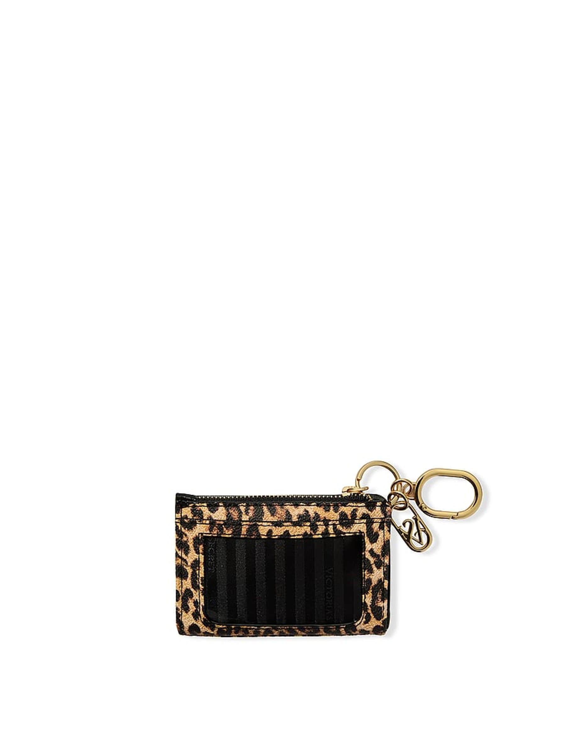 Victoria's Secret brown leopard print foldable card holder - British product