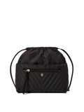 Victoria's Secret Black V Quilt Cinch Makeup Bag