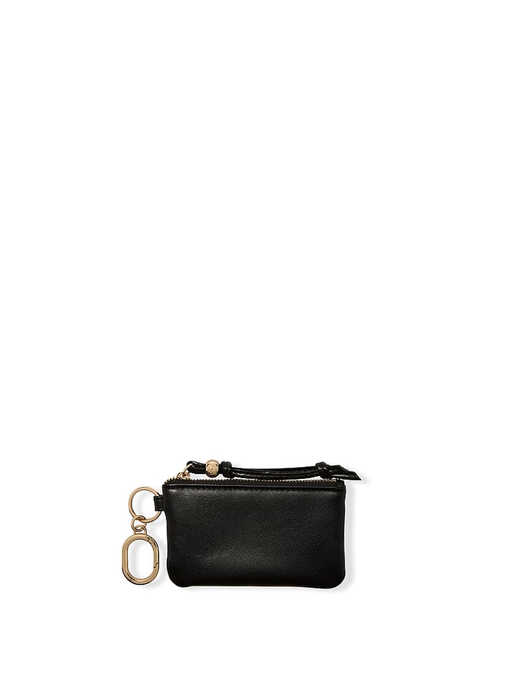 Victoria's Secret black nappa coin purse key ring, imported from the UK