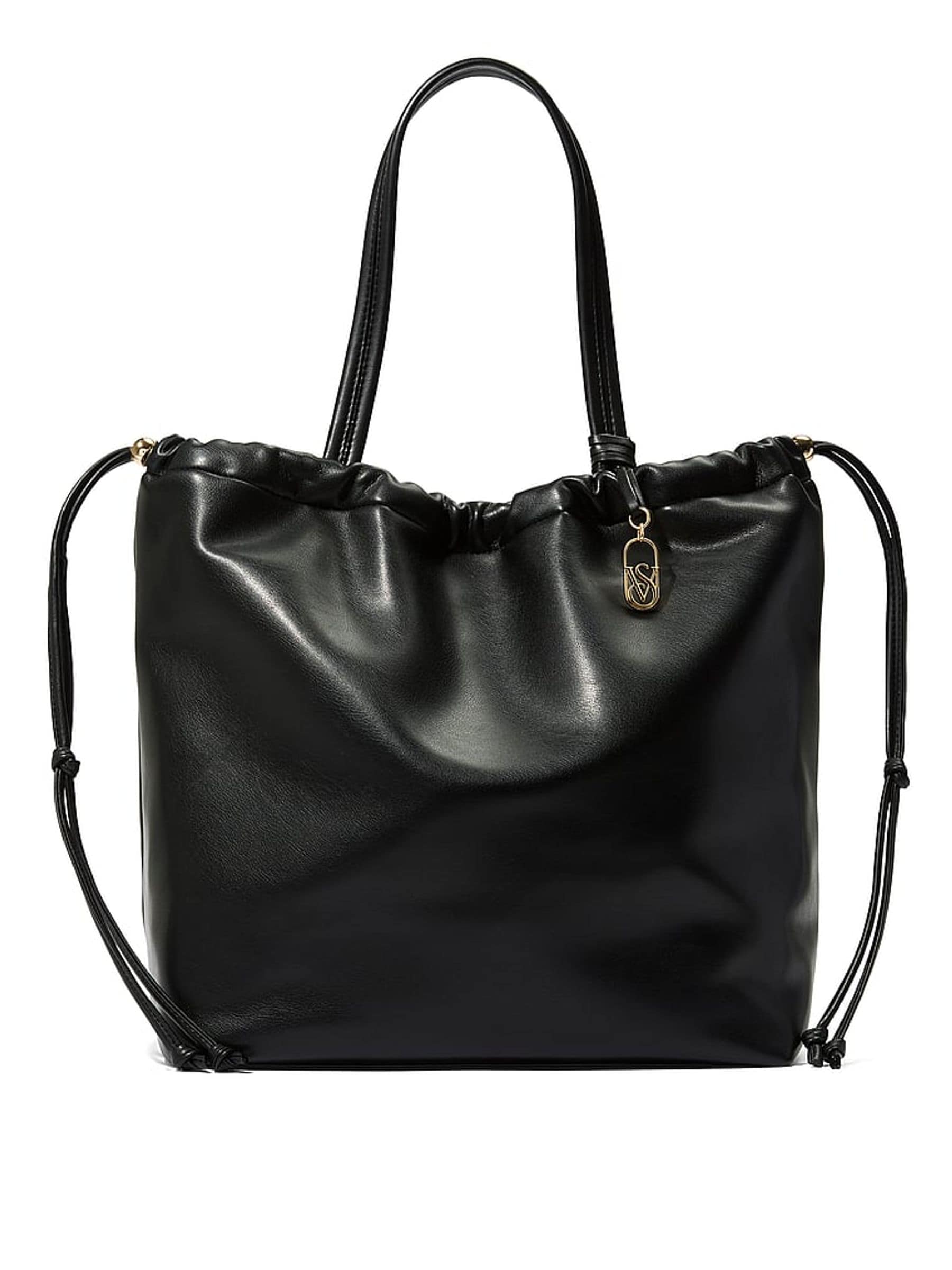 Victoria's Secret black nappa slouchy tote bag, imported from the UK