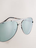 Gunmetal grey aviator sunglasses with UV protection - British product