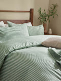 Holme Stripe Brushed Cotton Duvet Cover Set (British brand)