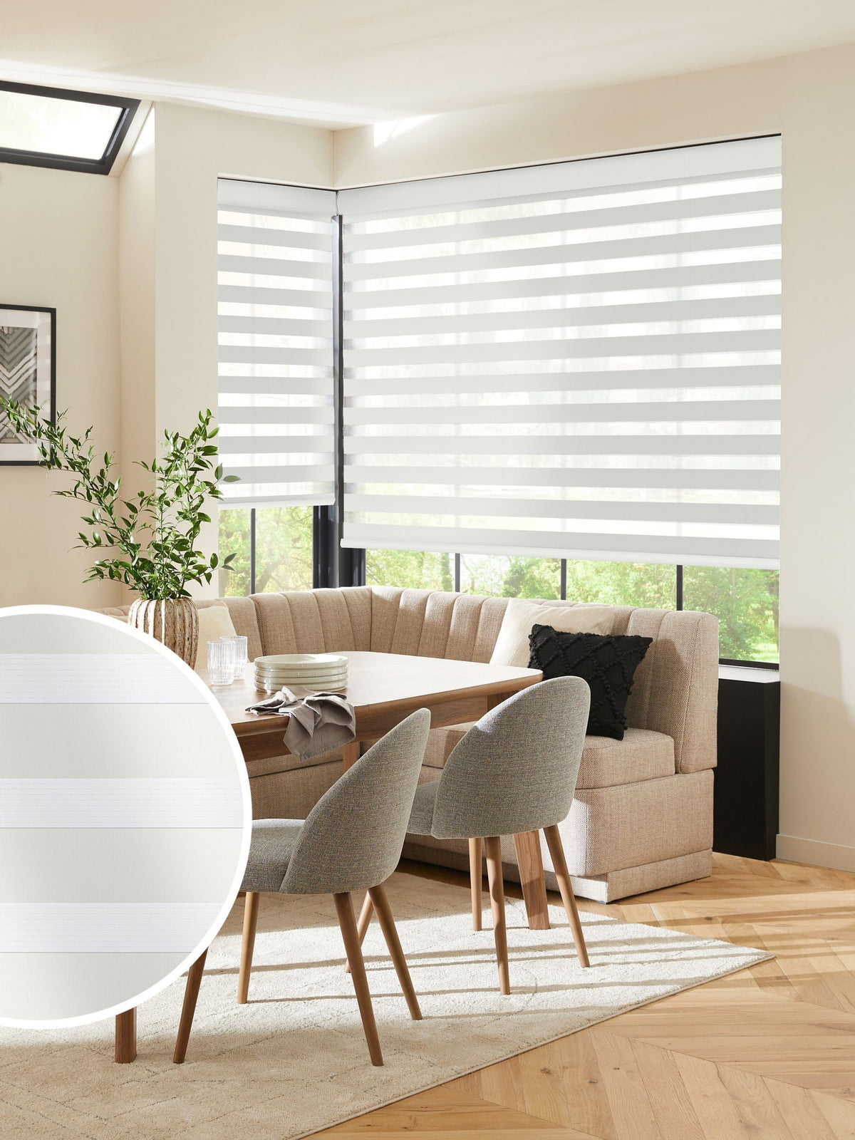 Natural Levina day and night blind ivory (British brand)