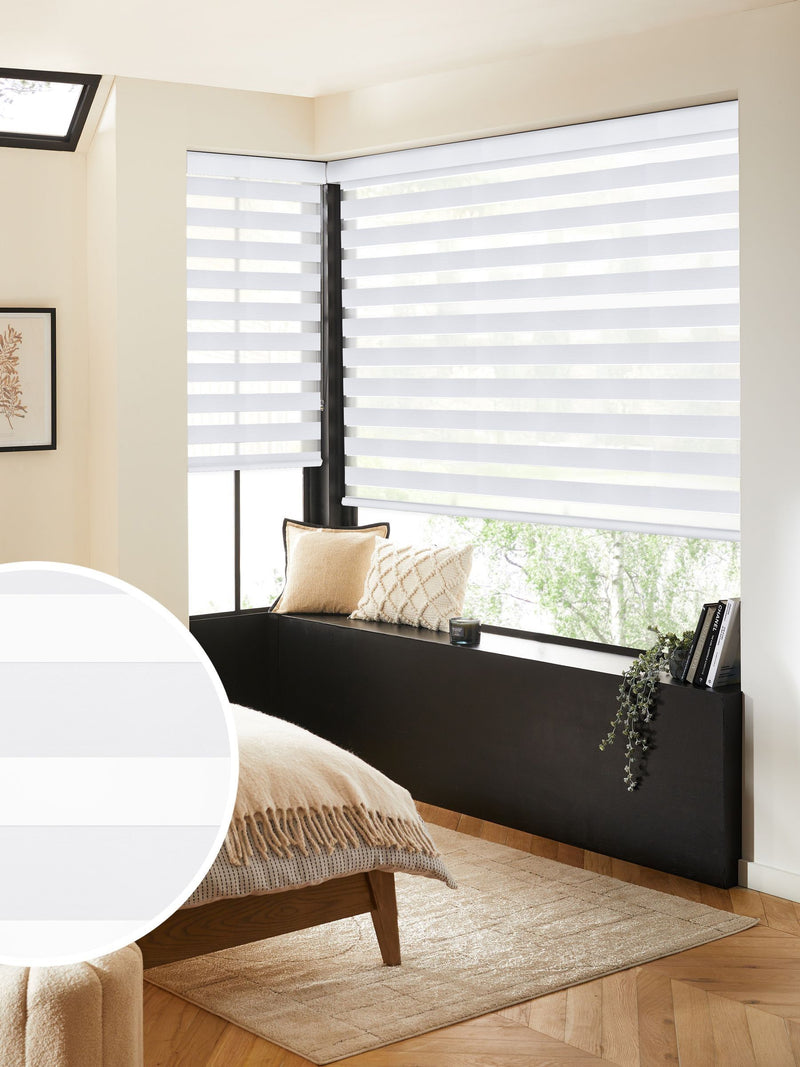 Thar white day and night roller blind - British product