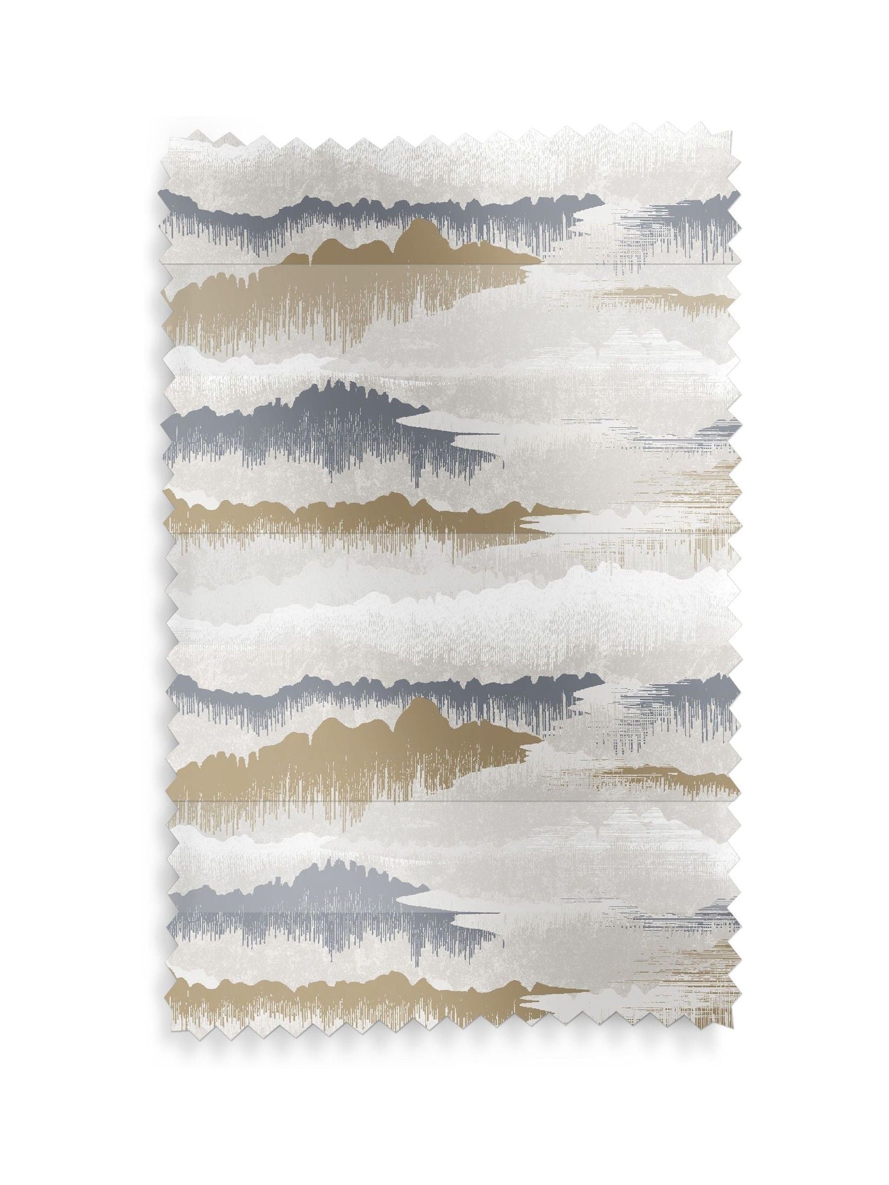 Natural Saul day and night blind ink colour geometric print, imported from the UK