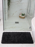 My Rug Buddy Black Shaggy Bath Mat 50x80