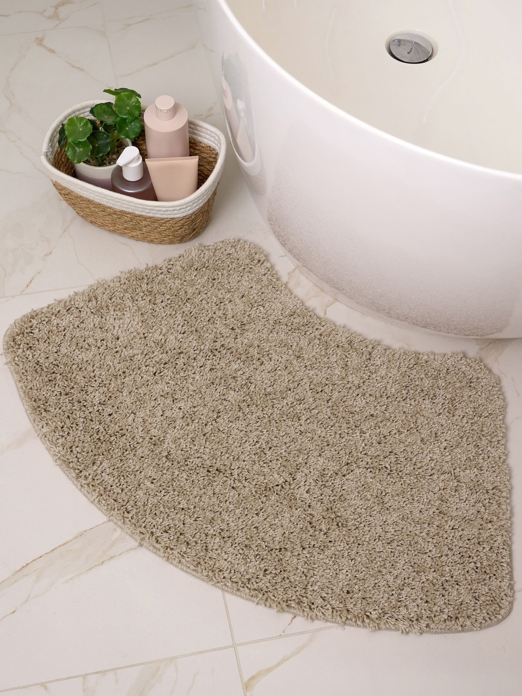 My Rug Buddy Black Shaggy Bath Mat 50x80