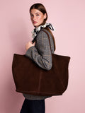 Tabitha Simmons x Next chocolate brown suede shopper bag, UK version