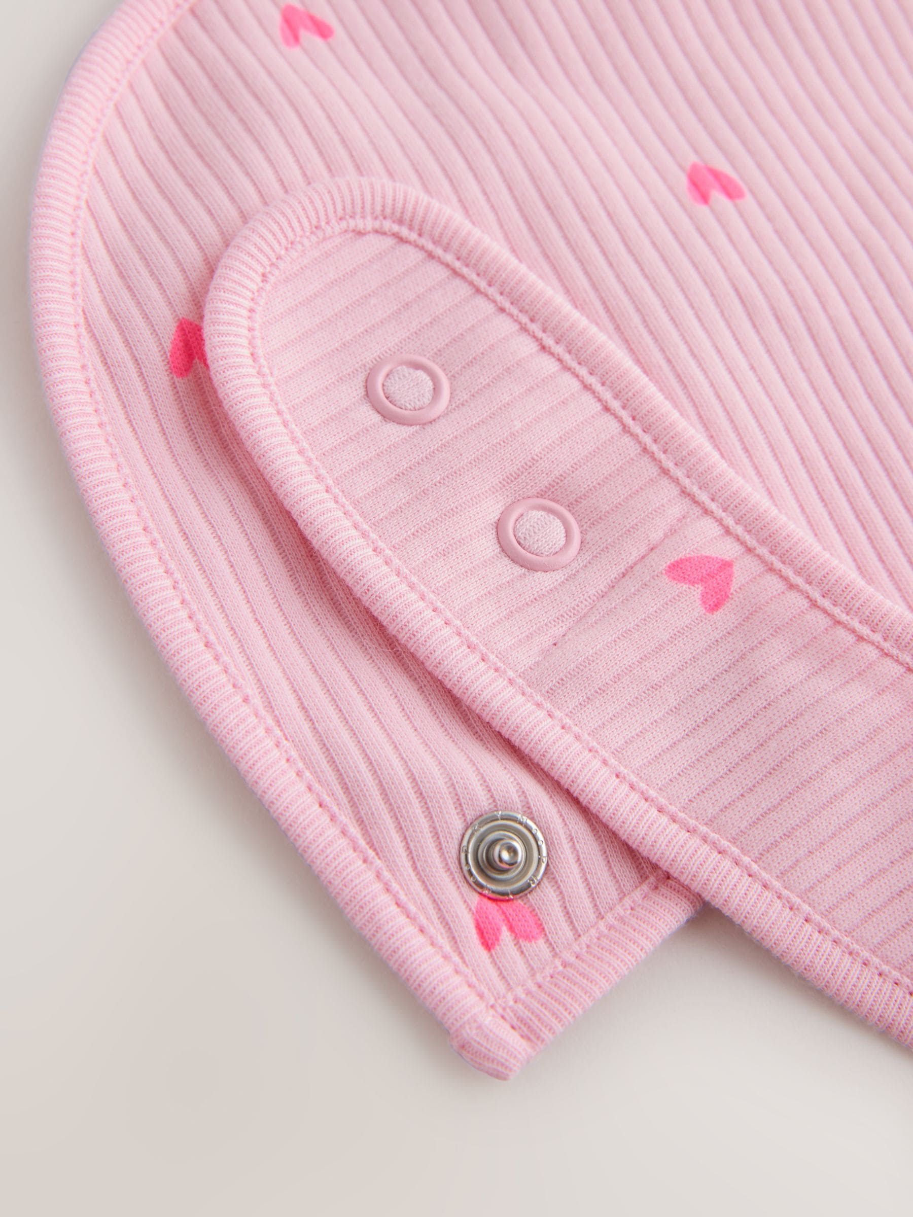 Pink cotton baby bibs 5 pack - British product