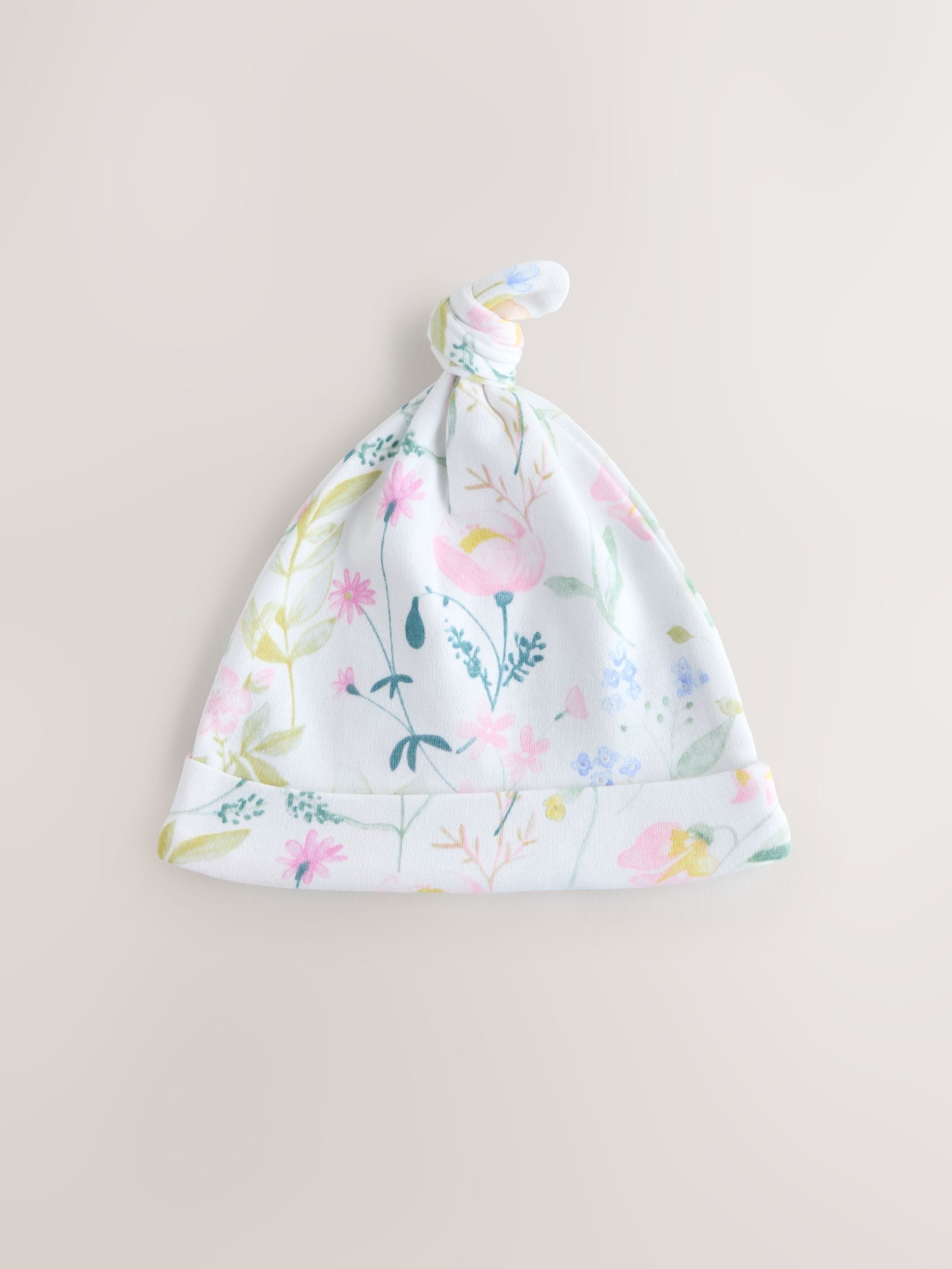 Pink tie top baby beanie 3 pack (0-12mths), imported from the UK