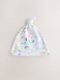 Pink tie top baby beanie 3 pack (0-12mths), imported from the UK