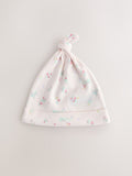 Pink tie top baby beanie 3 pack (0-12mths), imported from the UK