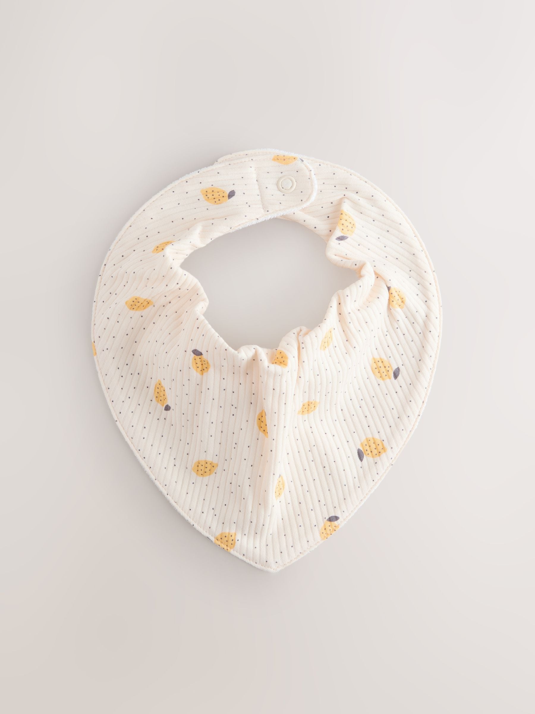 Yellow baby turban and dribble bib set 4-piece (British brand)