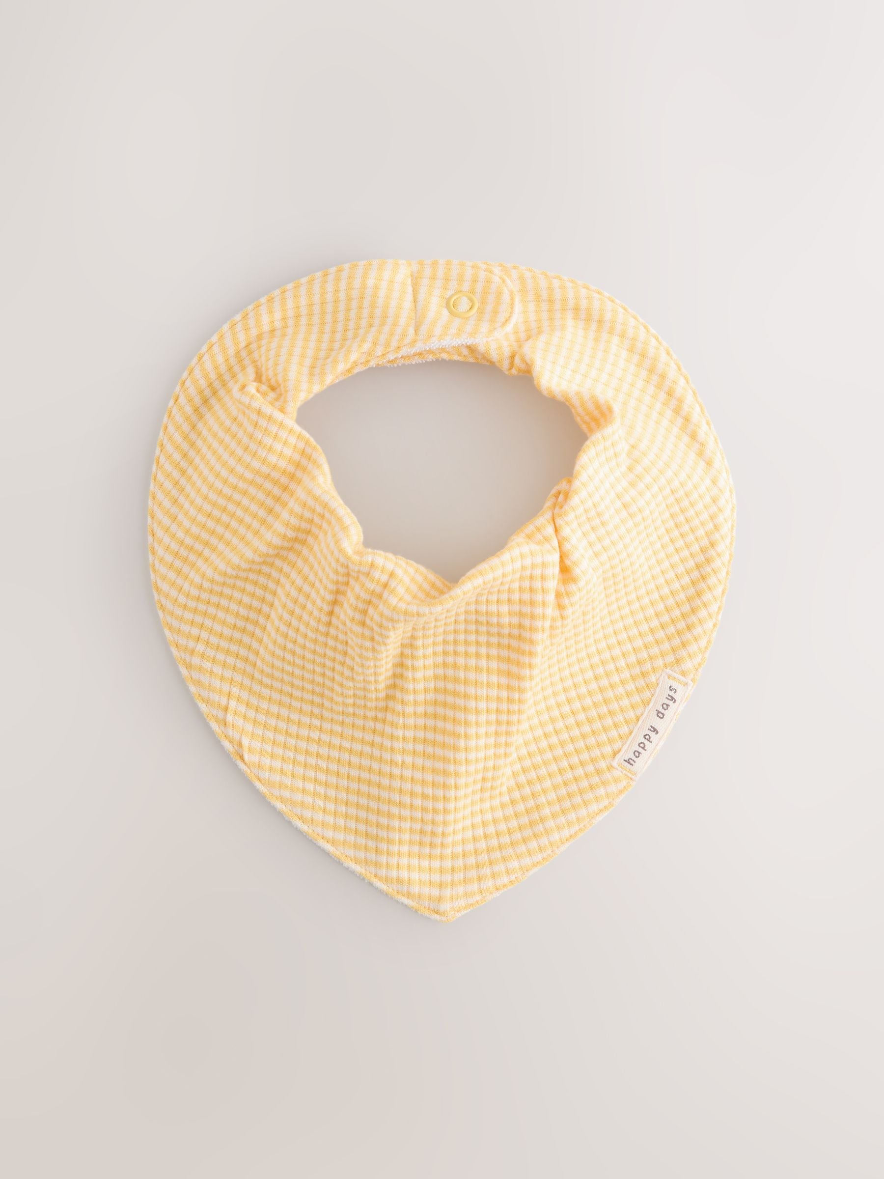Yellow baby turban and dribble bib set 4-piece (British brand)