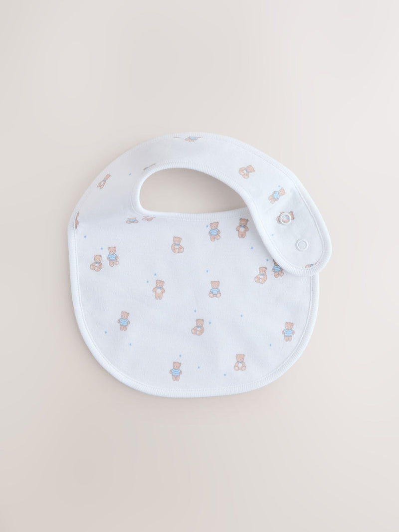 Blue baby bibs 3 pack of cotton, imported from the UK