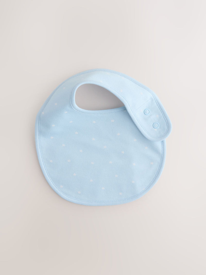 Blue baby bibs 3 pack of cotton, imported from the UK