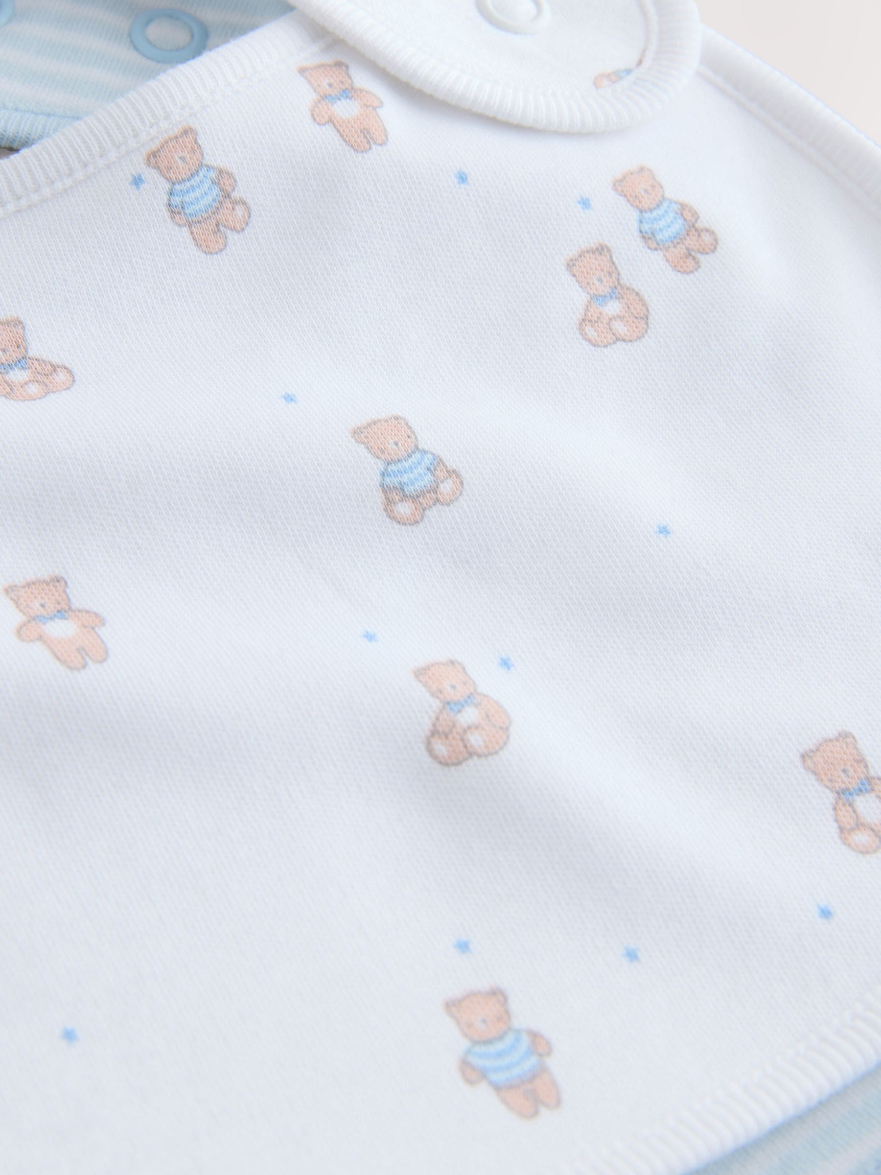 Blue baby bibs 3 pack of cotton, imported from the UK