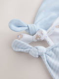 Blue tie top baby hats 3-pack 0-12 months, imported from the UK