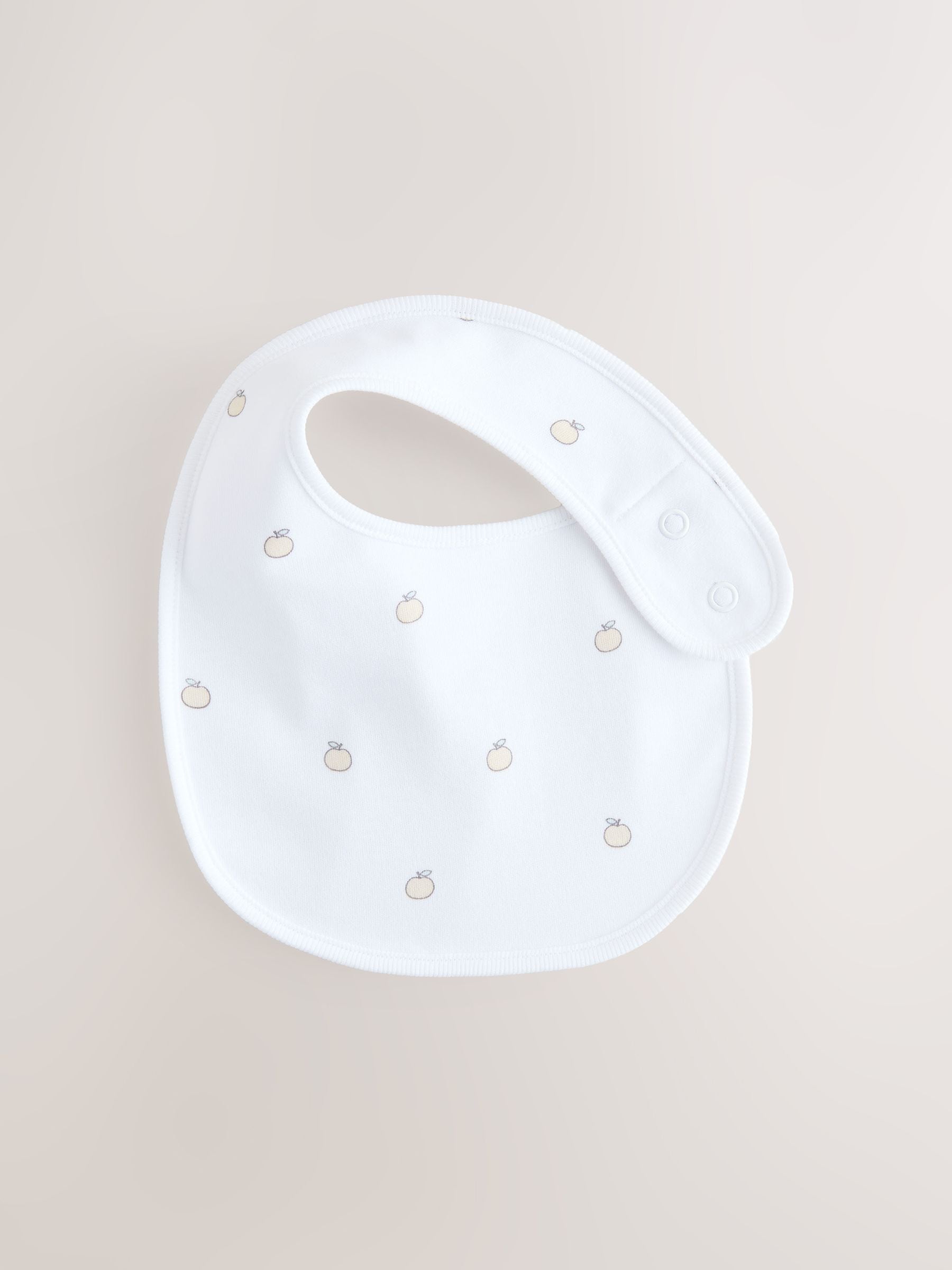 White baby bibs 5 pack, imported from the UK
